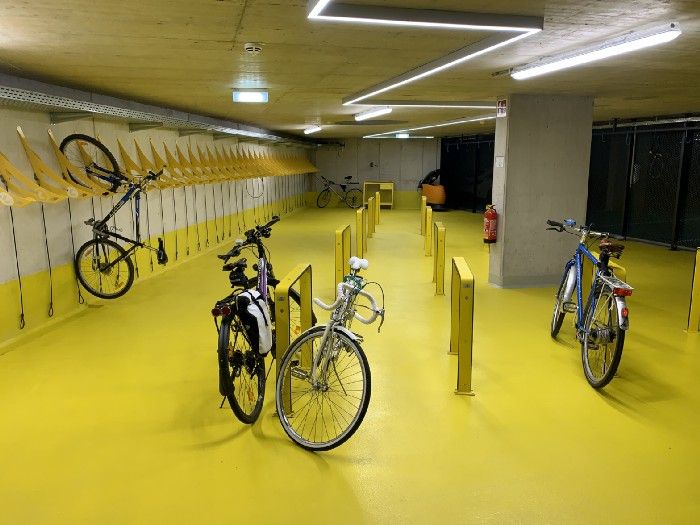 Bike room interior